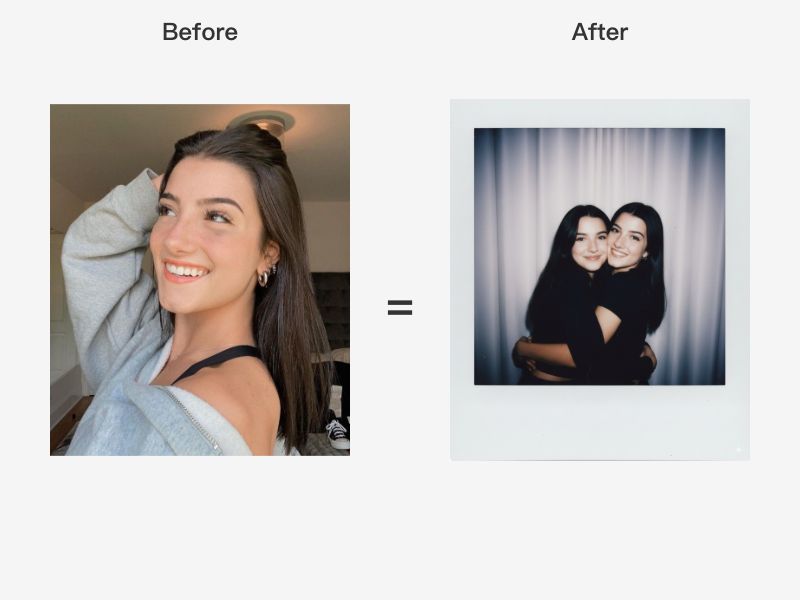 Take a picture with a Polaroid camera