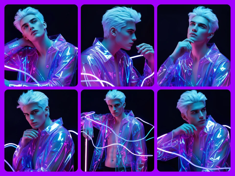 Character pose six-grid